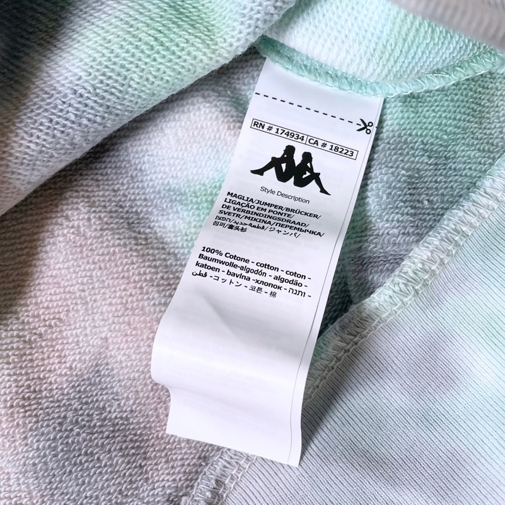 Kappa Active Tie Dye Galz Cropped Sweatshirt - Picture 6 of 7